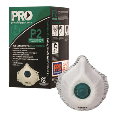 ProChoice Dust Masks P2+Valve+Carbon (1443987521608)