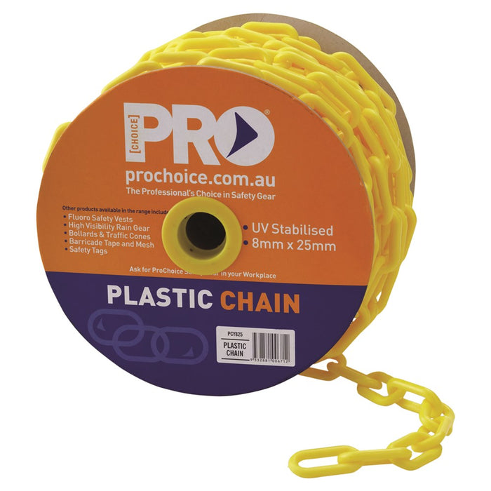 ProChoice 8mm Uv Stabilised Yellow Chain 25 Metre Roll - Propcy825 (1445303156808)