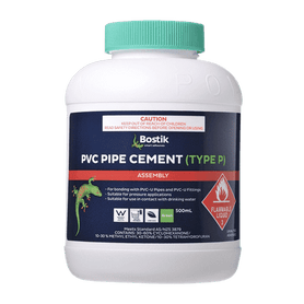 Bostik 500ml PVC Pipe Cement Type P Clear Pack of 18