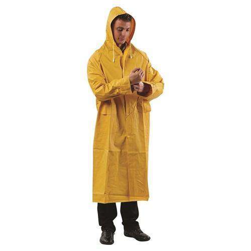 ProChoice Yellow Full Length Pvc/Polyester, Elastic Cuffs Rain Coat (1445201346632)