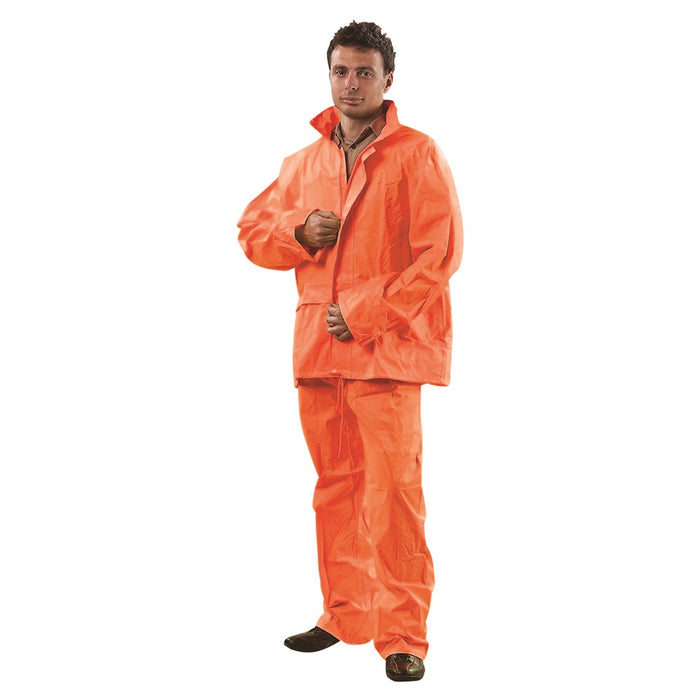 ProChoice High Vis Rain Suit Jacket & Pant Set - RSHV Box of 20 Rain Gear Prochoice Orange Small (1445202034760)