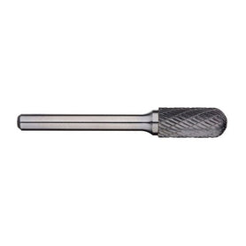 Sheffield ALPHA Double Cut SC Cylindrical Ball Nose Carbide Burrs Imperial 1/4" Shank