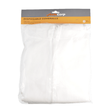 Wallboard Tools Disposable Coveralls White SafeCorp