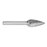 Sheffield ALPHA 1/2in Double Cut SG Tree Pointed Nose Carbide Burr Silver Series