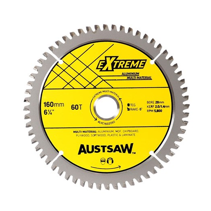 Sheffied AUSTSAW Extreme Aluminium Blade Triple Chip (160mm, 185mm) Carded