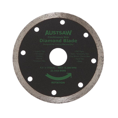 Sheffield AUSTSAW Diamond Blade Continuous Rim (103mm, 115mm, 125mm)