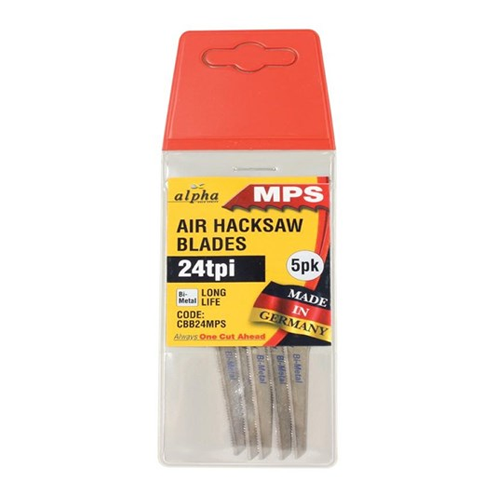 Sheffield ALPHA MPS Bi-Metal Long Life Air Hacksaw Blades (x5)