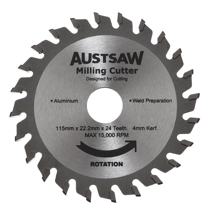 Sheffield AUSTSAW Metal Milling Cutter Blade (103mm, 115mm, 125mm) Carded