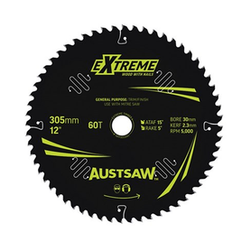 Sheffield Austsaw Extreme Wood w/Nails Blade 305mm x 30 Bore Carded