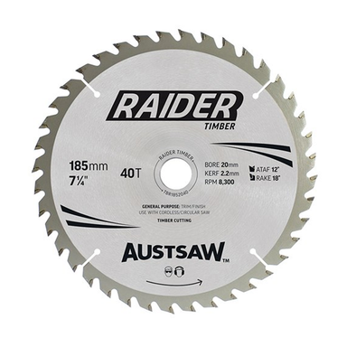 Sheffield Austsaw Raider Timber Blade 185mm Carded