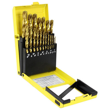 Sheffield Alpha 19 Piece Gold Series Metric Slimbox Jobber Drill Set (1589820522568)