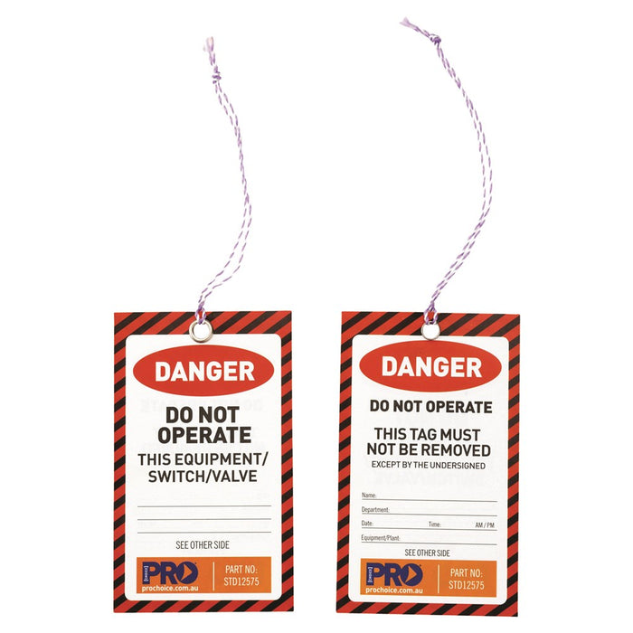 ProChoice Safety  Non Tear, All Weather Tag -125mm X 75mm Danger (1445292802120)