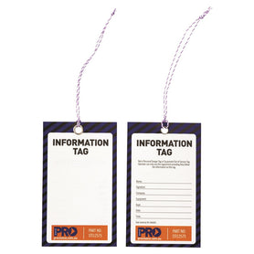 ProChoice Safety Non Tear/Weathe Tag  125mm X 75mm Information Blank (1445297586248)