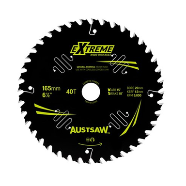 Sheffield Austsaw Extreme Wood w/Nails Blade 165mm x 20 Bore Carded