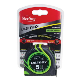Sheffield Sterling Ultimax Tape Measure Easyread: 5m x 19mm Metric