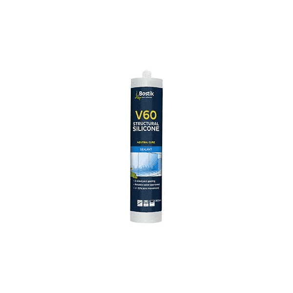 Bostik V-60 Architectural Grade Neutral Cure Glazing Silicone 300ml Box of 15 - SPF Construction Products