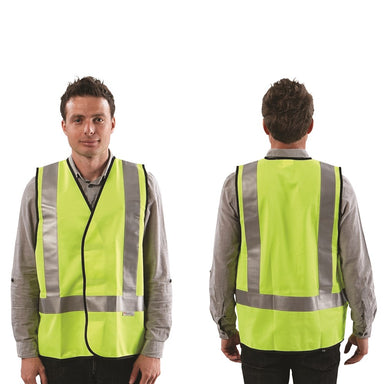 ProChoice Fluoro H Back Safety Vest Day/Night Use with Reflective Tape (1605306122312)