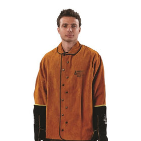 ProChoice High Quality Red Cow Split Leather Pyromate Welders Jacket (1445211603016)