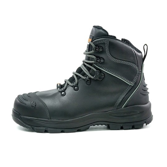 BISON XT Zip Side Lace Up Safety Boot Black