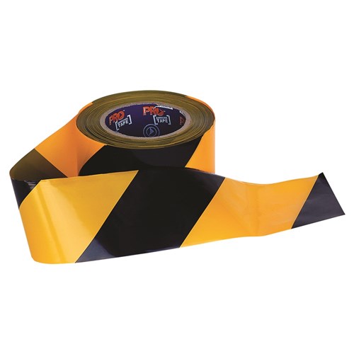 ProChoice Barricade Heavy Duty Plastic Tape 100mm X 75m Yellow / Black (1445283758152)