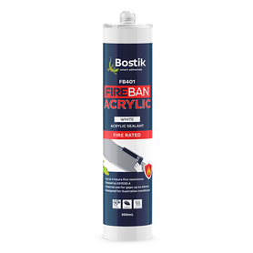 Bostik Fireban Fire Rated Acrylic Sealant White 300ml - Box of 20
