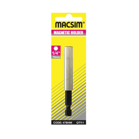 Macsim 1/4" x 75mm Magnetic Bit Holder Blister Pack