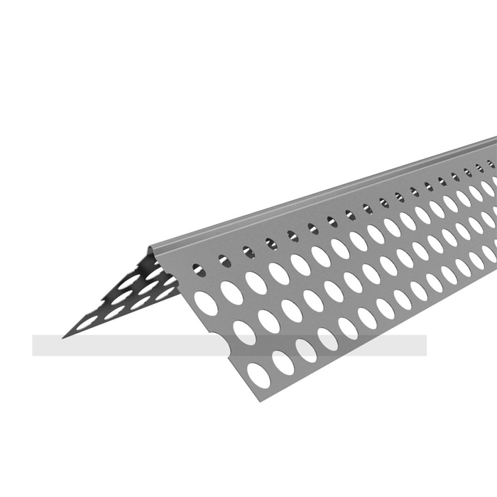 Intex 90° Metal Perforated External Angle x Silver Box of 50 Lengths