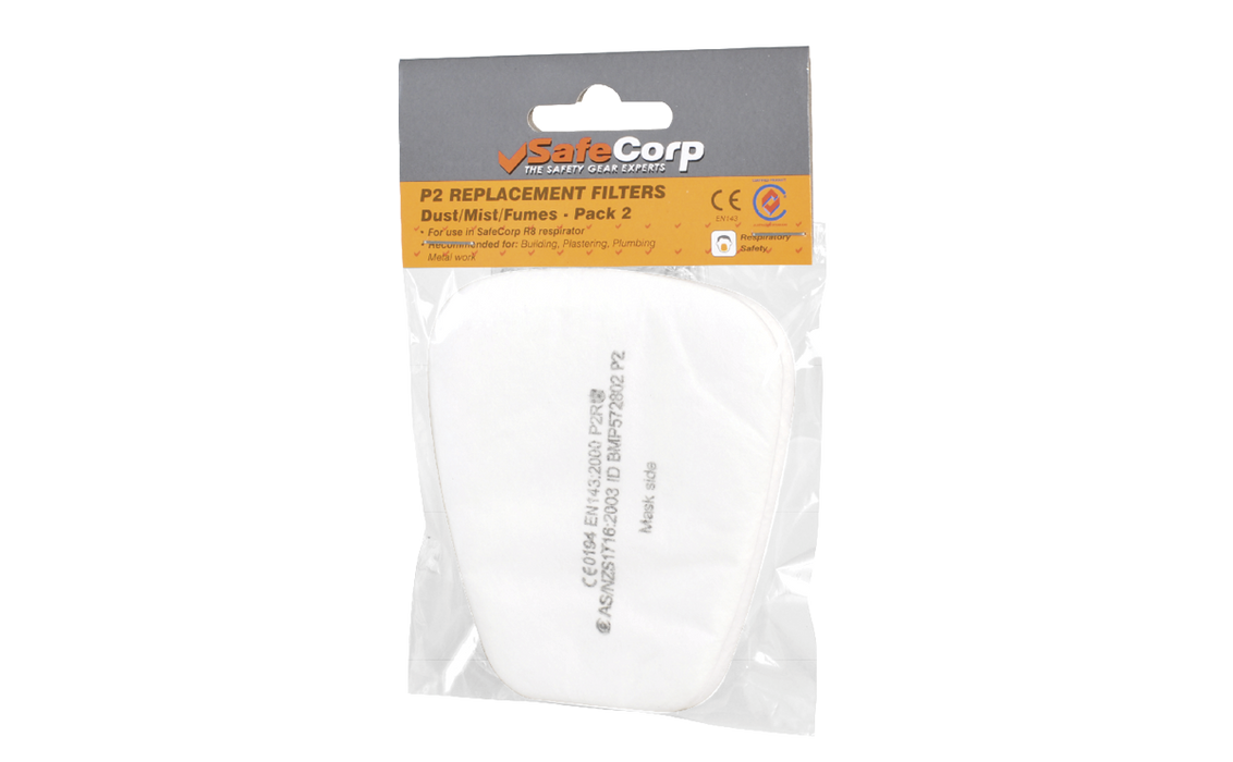 Wallboard Respirator Mask Filter P2 SafeCorp 2pkt Suits SCP1085/1065 (1455874441288)