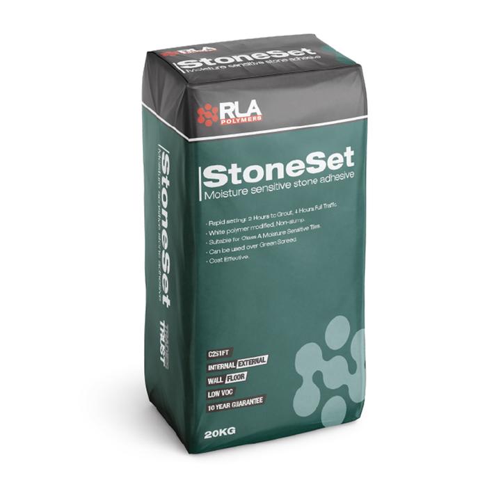 RLA Polymers StoneSet Moisture Sensitive Stone Tile Adhesive 20kg