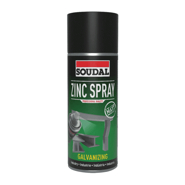 Soudal Zinc Spray Matt Grey 400ml - Box of 6